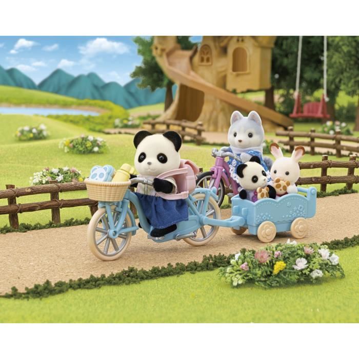 La fille panda, son vélo et sa remorque - SYLVANIAN FAMILIES - 5652 - Pour enfant a partir de 3 ans