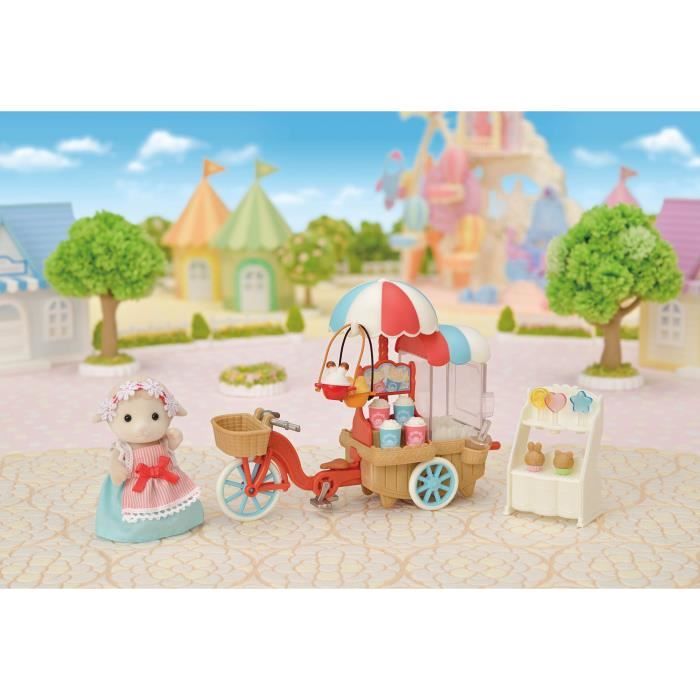 Figurine miniature - SYLVANIAN FAMILIES - La maman mouton et son stand de popcorn