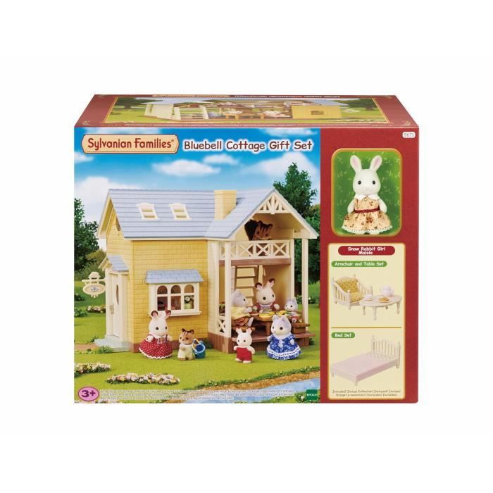 Coffret Le cottage au toit bleu - SYLVANIAN FAMILIES - 5671 - Pour Enfant de 5 ans et plus - Mobilier inclus