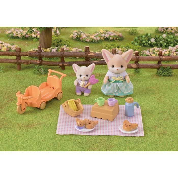 Set de pique-nique Fennec - SYLVANIAN FAMILIES - 2 personnages, vélo et accessoires