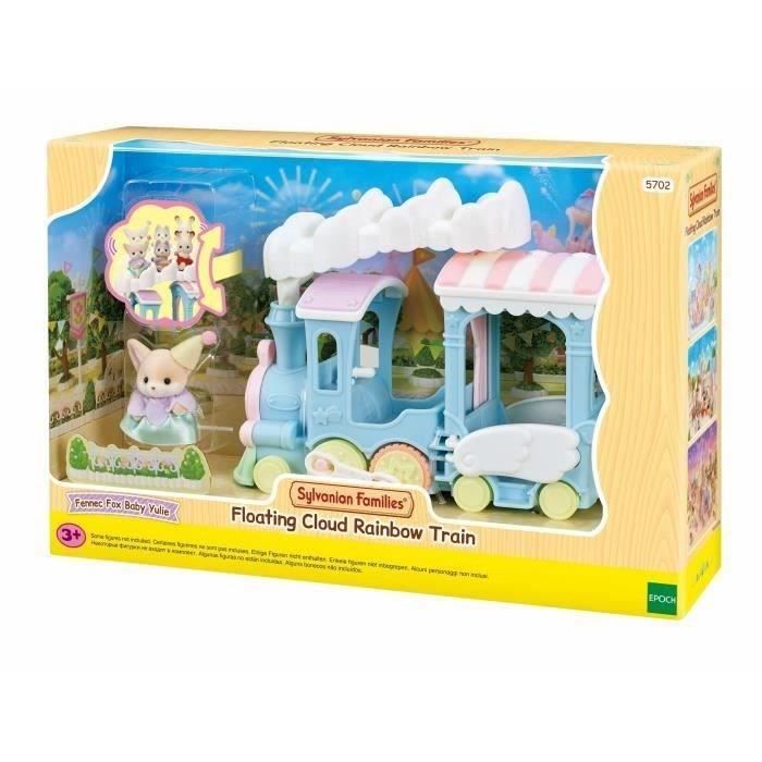 Train a vapeur pour enfant - SYLVANIAN FAMILIES - Bébé Fennec inclus - Sieges animés - Jusqu'a 5 personnages