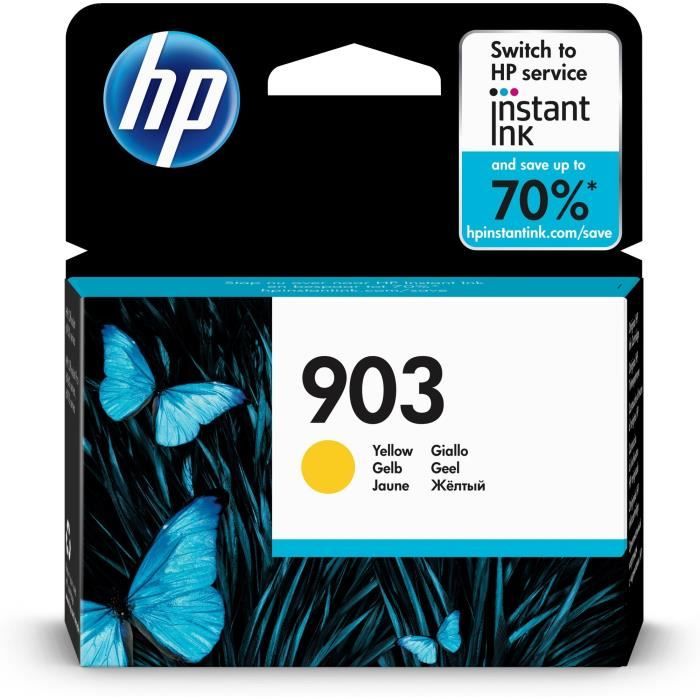 HP 903 Cartouche d'encre jaune authentique (T6L95AE) pour HP OfficeJet Pro 6950/6960/6970