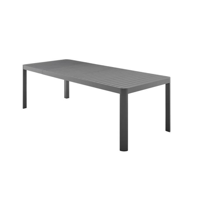 Table de jardin extensible sur 1 côté - Aluminium - 180/240 x 100 x 76 cm