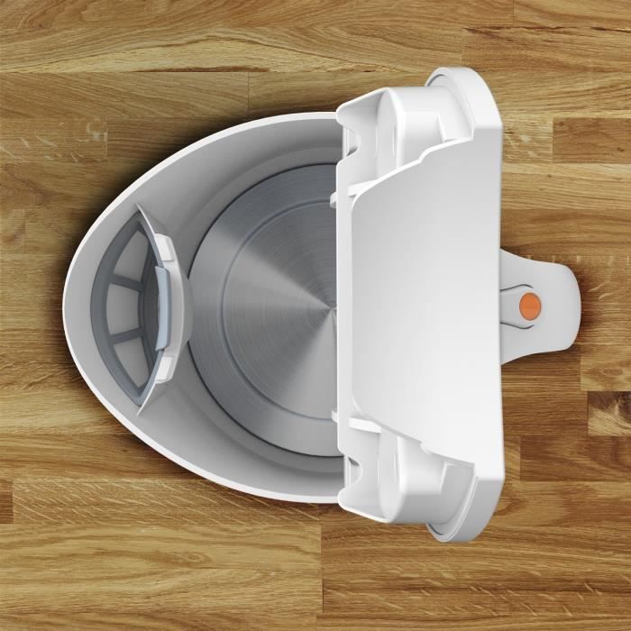 TEFAL Bouilloire électrique Justine - Blanc - 1.2L - 2400W - Filtre anti-tartre amovible BF512011