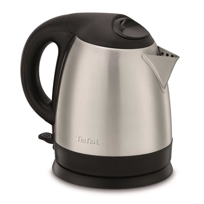 TEFAL Bouilloire électrique inox, 1,2 L, 1800 W, Base pivotante, Ouverture facile, Témoin lumineux, Arret automatique KI431D10