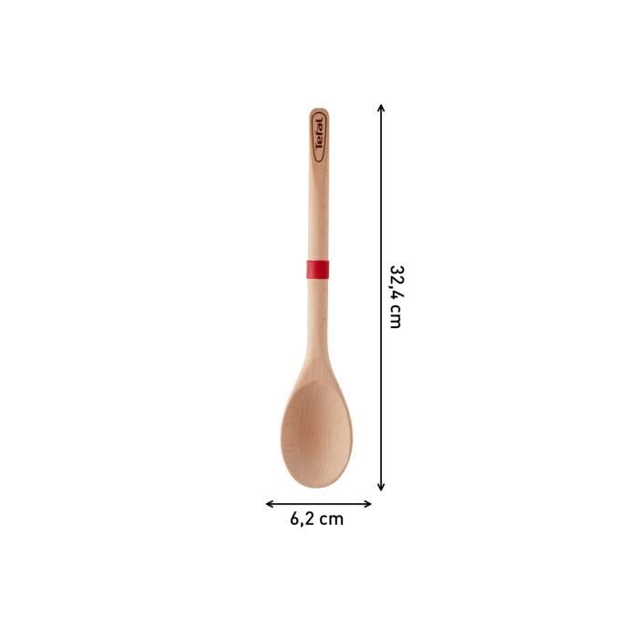 TEFAL INGENIO Cuillere en bois de Hetre et silicone Platinium 32 cm K2300514