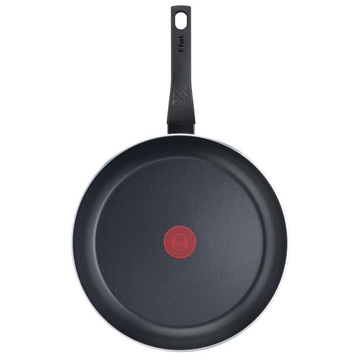 TEFAL Easy Cook & Clean Sauteuse 24 cm + couvercle en verre, Non induction, Revetement antiadhésif, Fabriqué en France B5543202