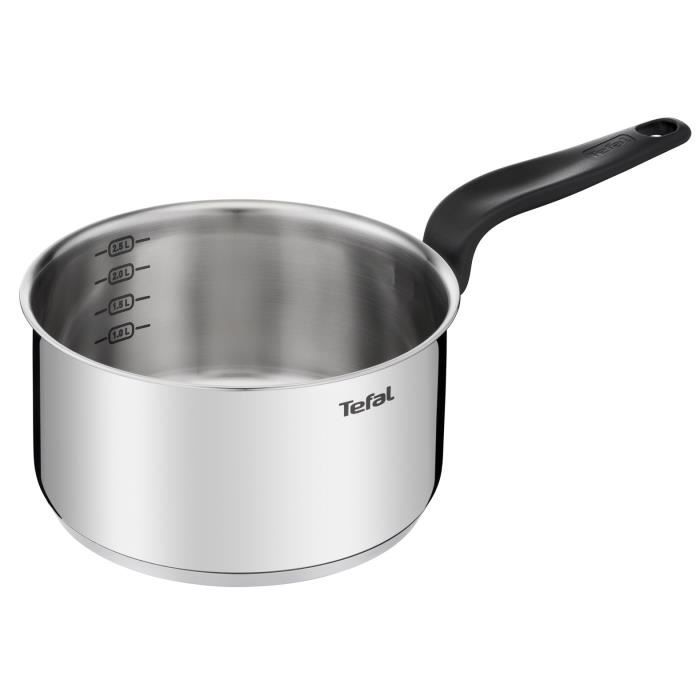 TEFAL Primary Casserole 20 cm + couvercle verre, 3 L, Induction, Acier inoxydable haute qualité, Garantie 10 ans E3082404