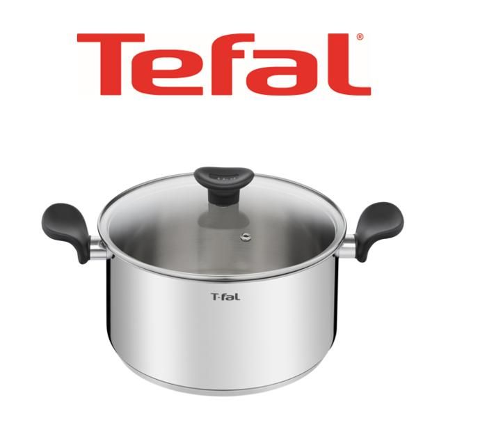 Faitout Inox+Couv En Verre 24Cm Primary E3084604 Tefal