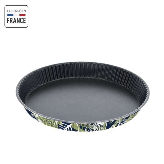 TEFAL Jungle Moule a tarte 30 cm, Antiadhésif, Démoulage parfait, Diffusion homogene de la chaleur, Fabriqué en France J5748402