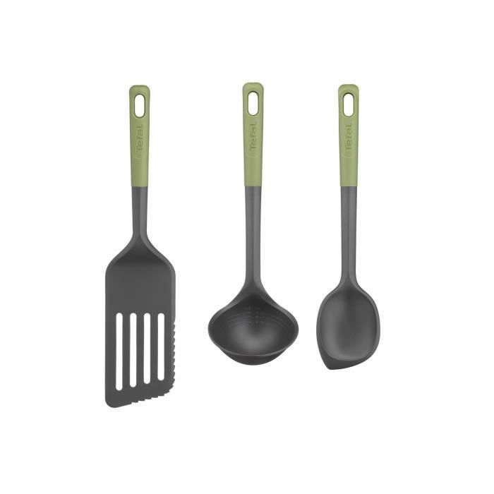 TEFAL Essential 2-en-1 Spatule + Cuillere-maryse + Louche graduée, Thermorésistant, Sans BPA, Compatible lave-vaisselle K279S304