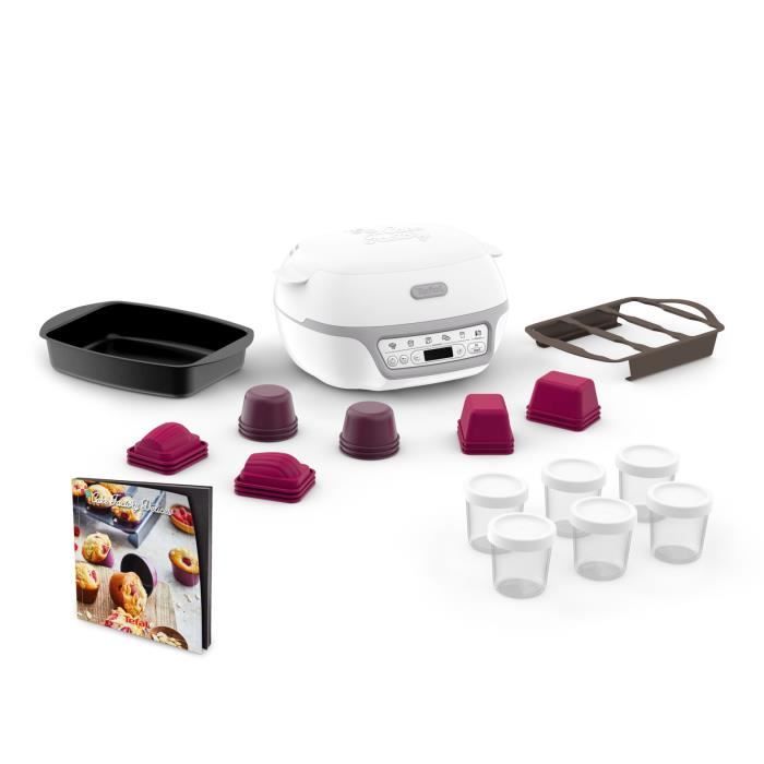 TEFAL Machine a gâteaux intelligente, 5 programmes, Mode manuel, Moules CreaBake, Application dédiée, Cake Factory Délices KD812110