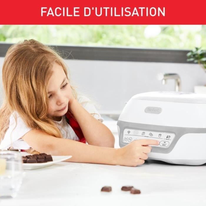 TEFAL Machine a gâteaux intelligente, 5 programmes, Mode manuel, Moules CreaBake, Application dédiée, Cake Factory Délices KD812110