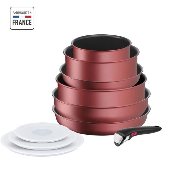 TEFAL INGENIO Daily Chef Batterie de cuisine 10 p, Induction, Revetement antiadhésif, Poeles casseroles, Fabriqué en France L3989402