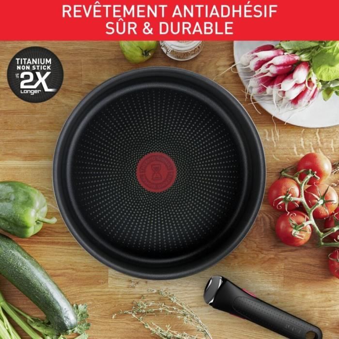 TEFAL INGENIO Daily Chef Batterie de cuisine 10 p, Induction, Revetement antiadhésif, Poeles casseroles, Fabriqué en France L3989402