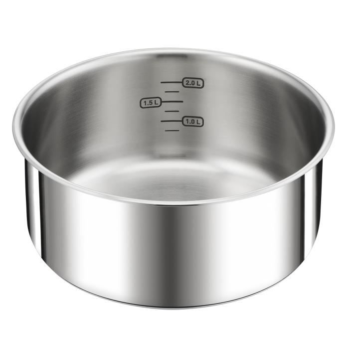 TEFAL INGENIO Preference Casserole 18 cm, Induction, Inox, Empilable, Compatible lave-vaisselle L8982904