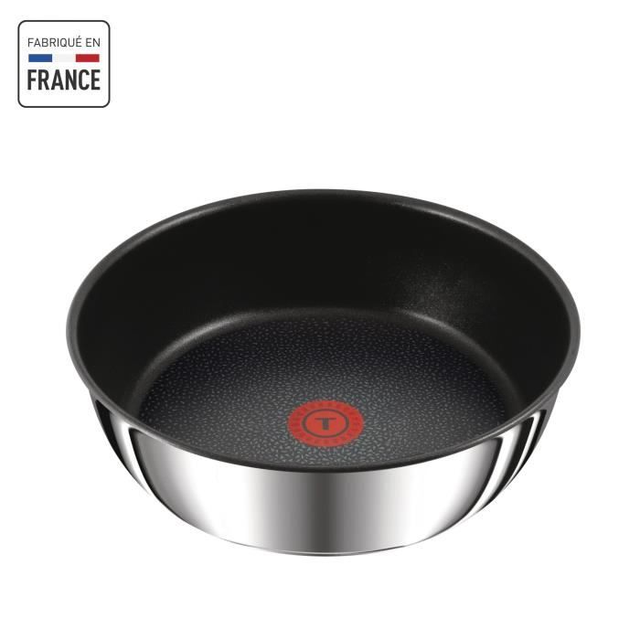 TEFAL INGENIO Preference Sauteuse 24 cm, Induction, Revetement antiadhésif, Inox, Fabriqué en France L9733502