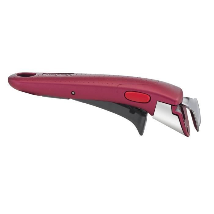 TEFAL INGENIO Poignée amovible Rouge, Empilable, Amovible, Verrouillage sécurité 3 points, Garantie 10 ans, Expertise L9863102