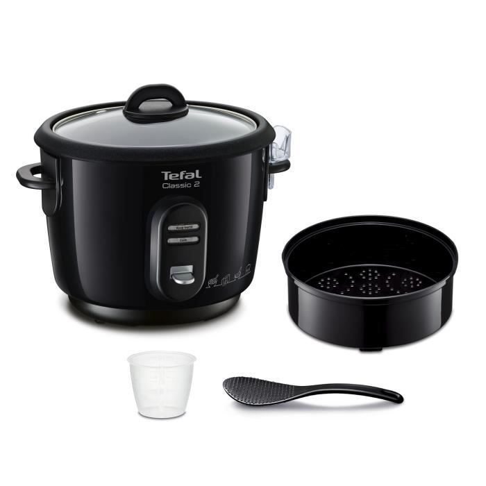 TEFAL Cuiseur a riz, Cuve antiadhésive, Capacité 900 g de riz, Cuiseur vapeur, Maintien au chaud, Classic 2 RK102811