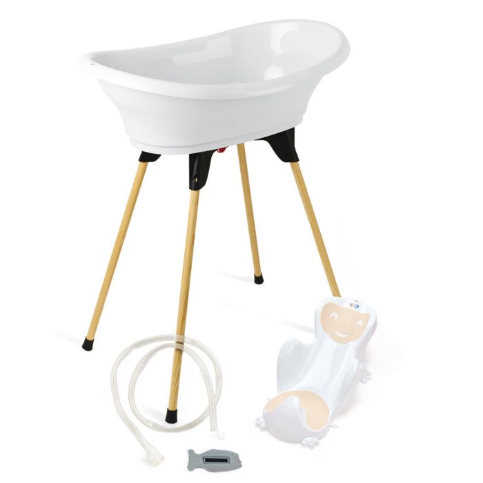 Pack baignoire THERMOBABY VASCO 5 en 1 Blanc muguet - Fabriqué en France