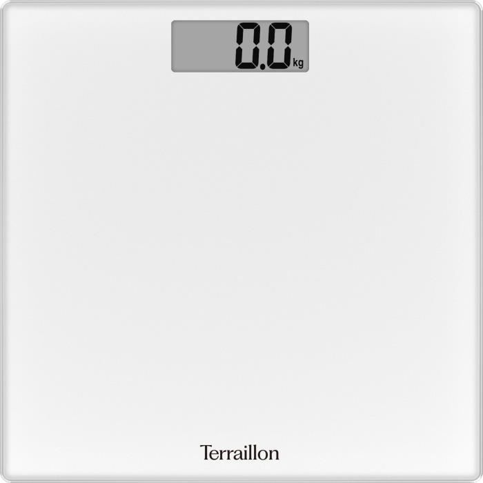 Pese personne électronique Terraillon TSQUARE Blanc - Grand écran LCD - Capacité 180 Kg