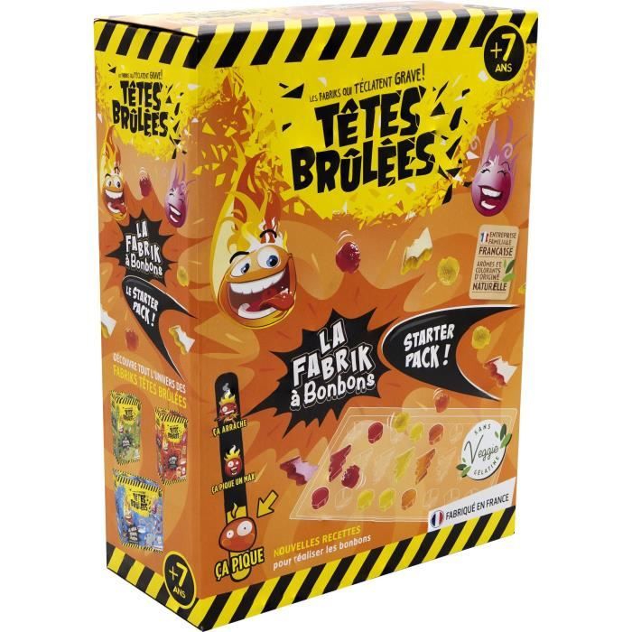 La Fabrik a bonbons STARTER PACK - TETES BRULEES - Mixte - Blanc - 21x9x29cm - Enfant - 2 ans de garantie