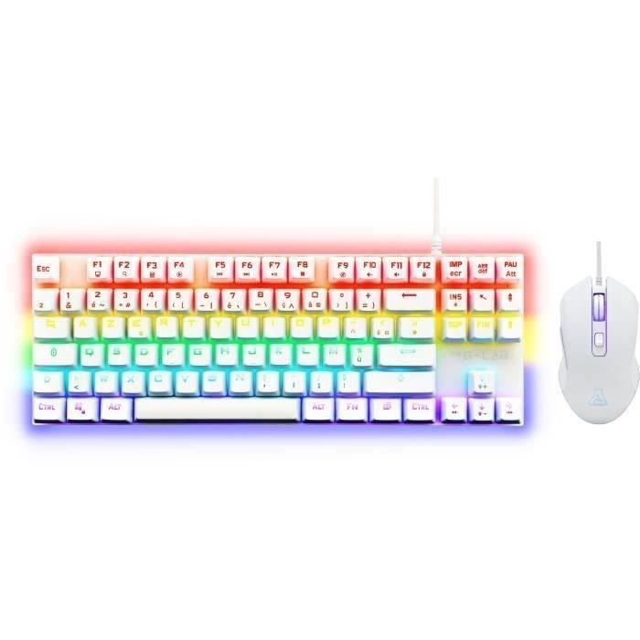 Pack Gamer 2 en 1 - The G-Lab - COMBO MERCURY - Souris Filaire - Clavier TKL Mécanique (Switch Rouge)