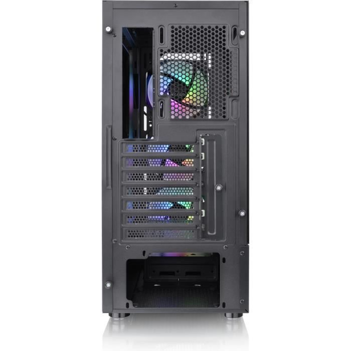 Boîtier PC Moyen Tour sans alim - THERMALTAKE View 200 TG ARGB (Noir) - ATX/Micro ATX - 3x120mm A-RGB - USB 3.0/2.0 - Verre trempé