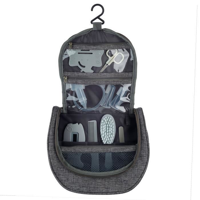 Trousse de toilette THERMOBABY - avec accessoires - gris chiné