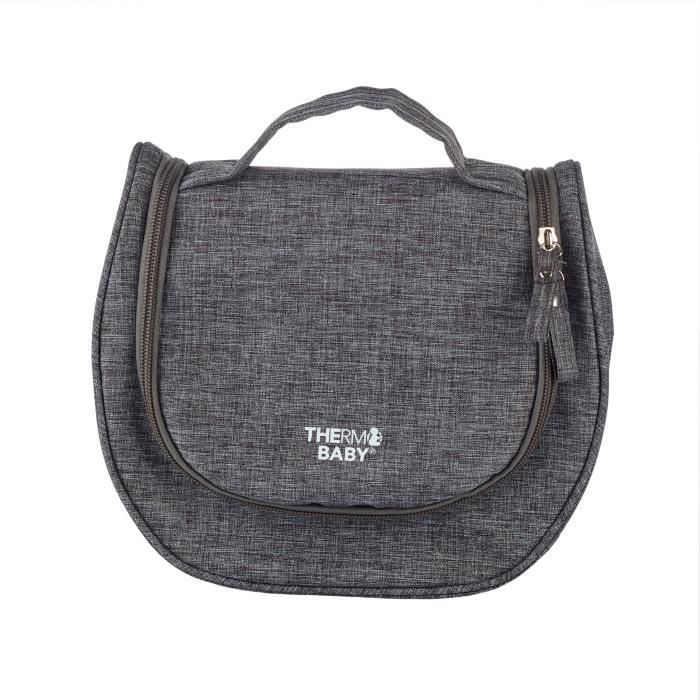 Trousse de toilette THERMOBABY - avec accessoires - gris chiné