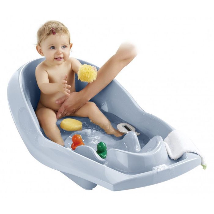 Baignoire ergonomique lagon - 95,5 x 53 x 27 cm - Fleur bleue - THERMOBABY