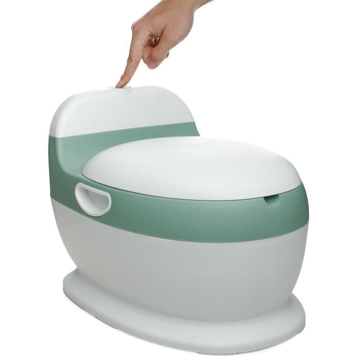 Mini toilette - THERMOBABY - Vert Sauge - Confortable avec bruit de chasse d'eau