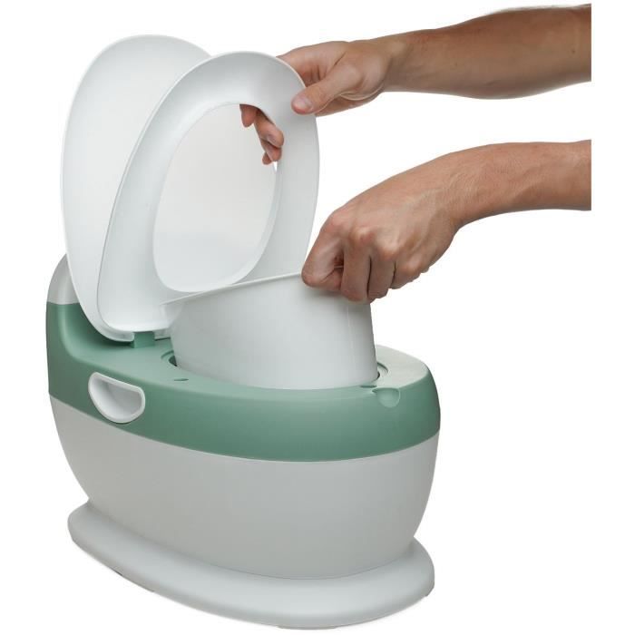 Mini toilette - THERMOBABY - Vert Sauge - Confortable avec bruit de chasse d'eau