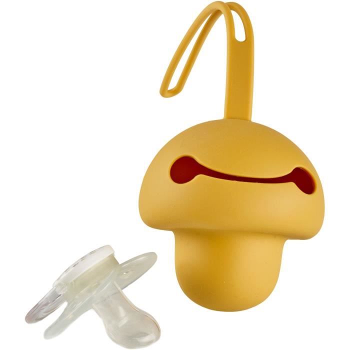 Range tétine - THERMOBABY - Silicone - Jaune Miel - Doux et sans BPA