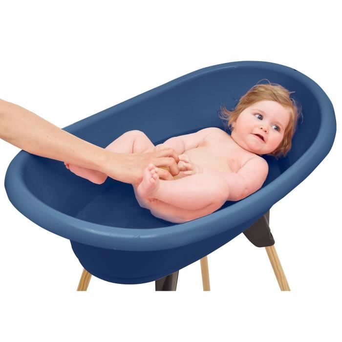 THERMOBABY Kit de bain VASCO : Baignoire + pieds + tuyau de vidange - Bleu océan