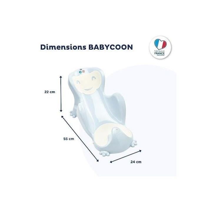 THERMOBABY Transat de bain babycoon - Fleur bleue