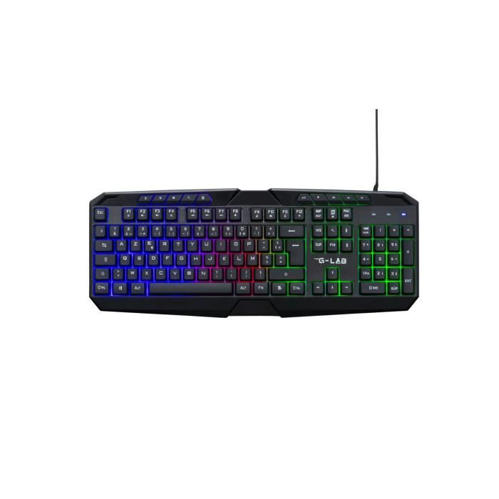 Pack Gamer 4 en 1 - The G-Lab - COMBO NATRIUM - Souris Filaire - Clavier Filaire - Casque Filaire - Tapis de Souris