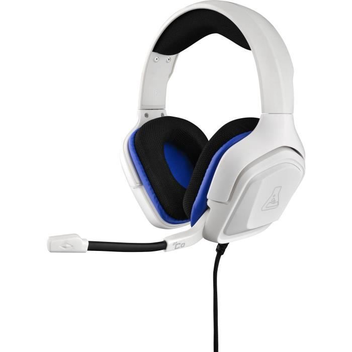 Casque Gamer Filaire - The G-Lab - KORP COBALT - Microphone - PC/PS4/Xbox One - Blanc