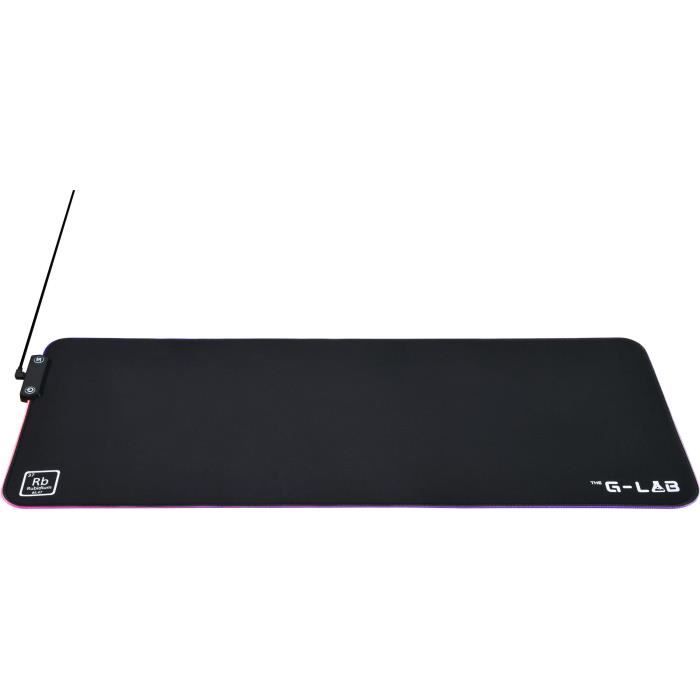 Tapis de Souris - XXL - The G-Lab - PAD RUBIDIUM - RGB USB - 800x300x3mm - Noir