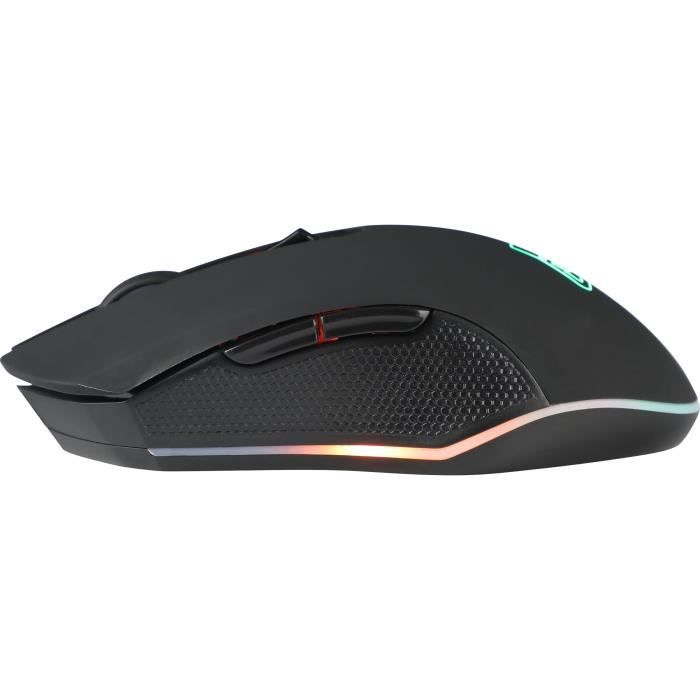 Souris Gamer Sans fil - The G-Lab - KULT HELIUM - RGB - 6400 DPI - 6 Boutons - Noir