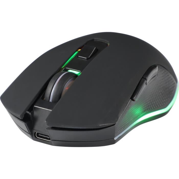 Souris Gamer Sans fil - The G-Lab - KULT HELIUM - RGB - 6400 DPI - 6 Boutons - Noir