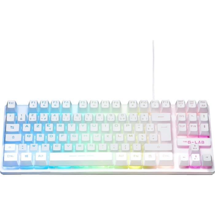 Clavier Gamer - The G-Lab - KEYZ CAESIUM TKL - RGB - Filaire - 100% Personnalisable - Azerty - Noir