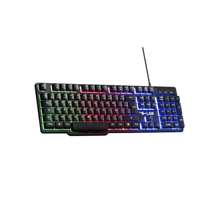 Pack Gamer 4 en 1 - The G-Lab - COMBO SULFUR - Souris filaire - Clavier Filaire - Casque filaire - Tapis de Souris