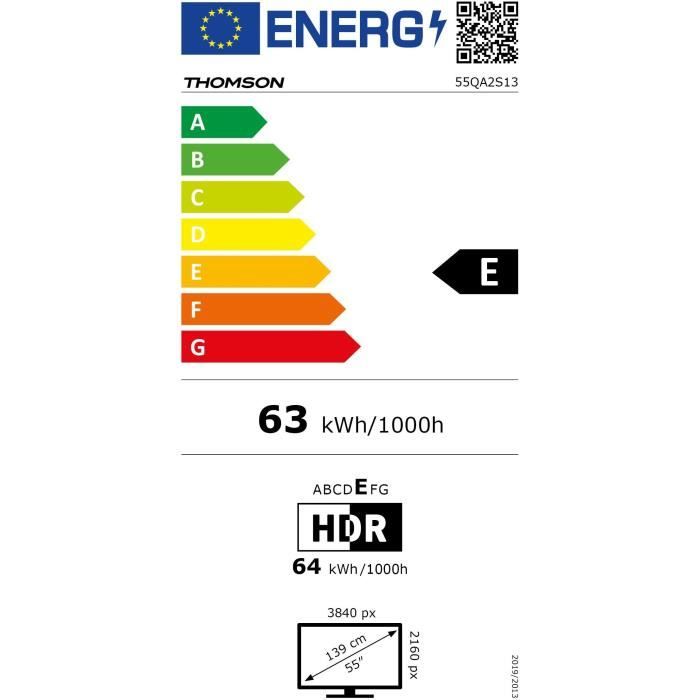 TV LED Thomson 55QA2S13 QLED 139cm 4k Android TV