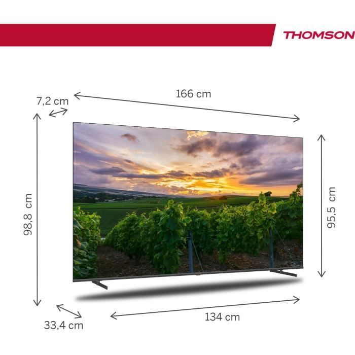 THOMSON 75QA2S13 - TV QLED 75 (190 cm) - 4K UHD 3840x2160 - HDR - Android TV - 4xHDMI - WiFi