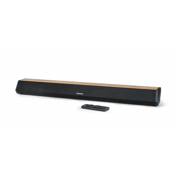 Barre de son THOMSON SB552BTS Bluetooth USB Avec Subwoofer Finition bois et noir