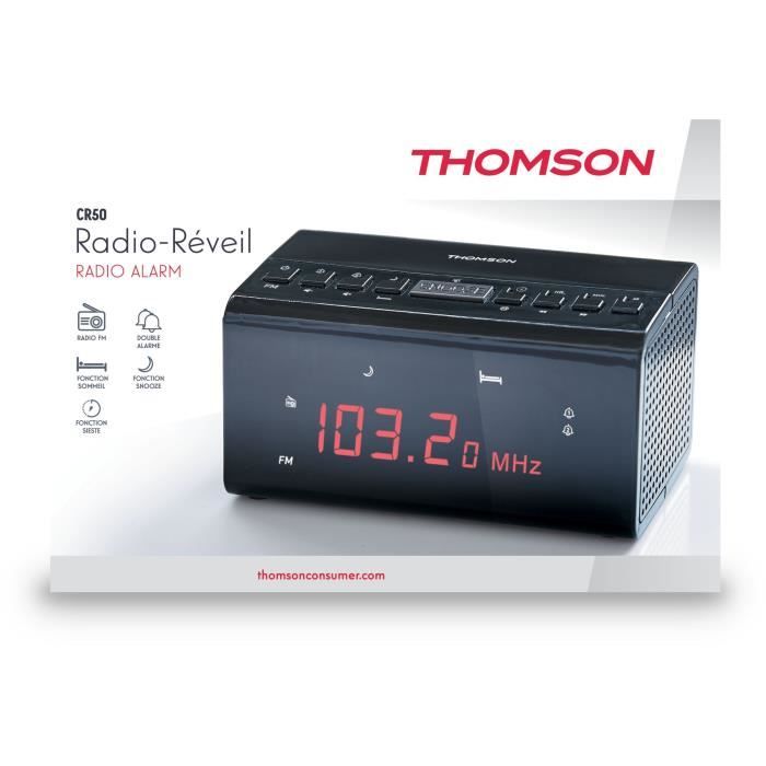 Radio Réveil - THOMSON - CR50 - Noir