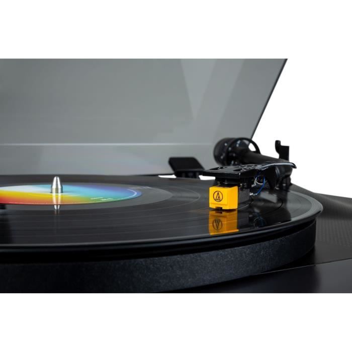 THOMSON TT700 - Platine vinyle premium 33 et 45 tours - Tete de lecture AT91 Audio Technica - Antiskating - Noire