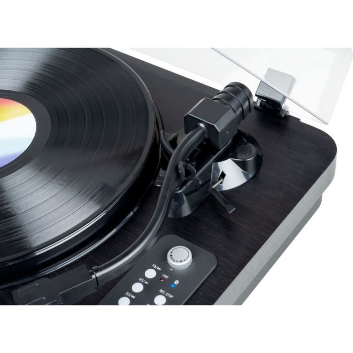 Platine vinyle Bluetooth - THOMSON - TT650BT - Enregistrement USB - 2 haut-parleurs - Noir