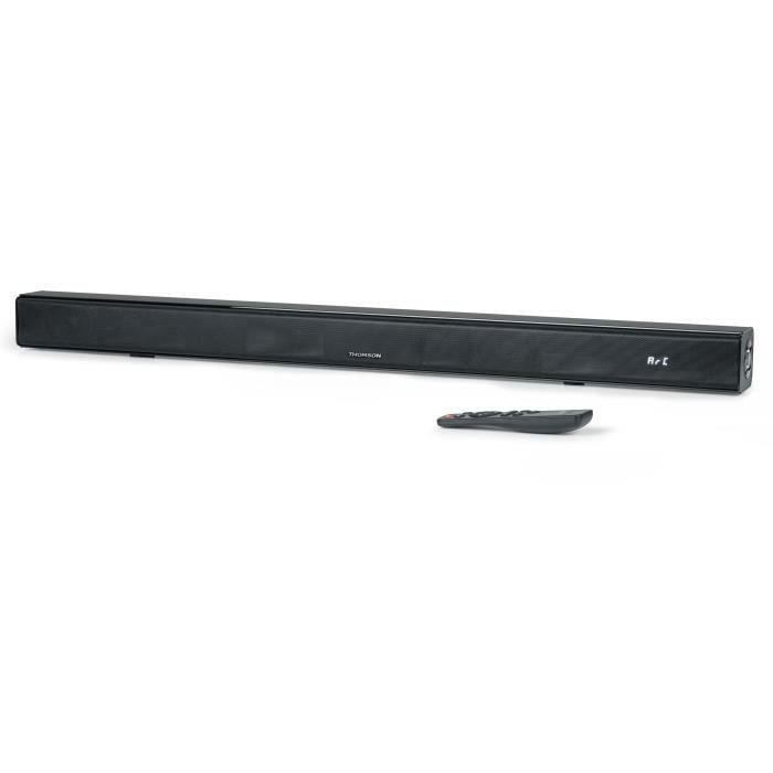 Barre de son - THOMSON - Noire - Bluetooth 5.3, 120W, Entrée TV ARC/CEC, USB, Égaliseur, Télécommande, Alim. 230V